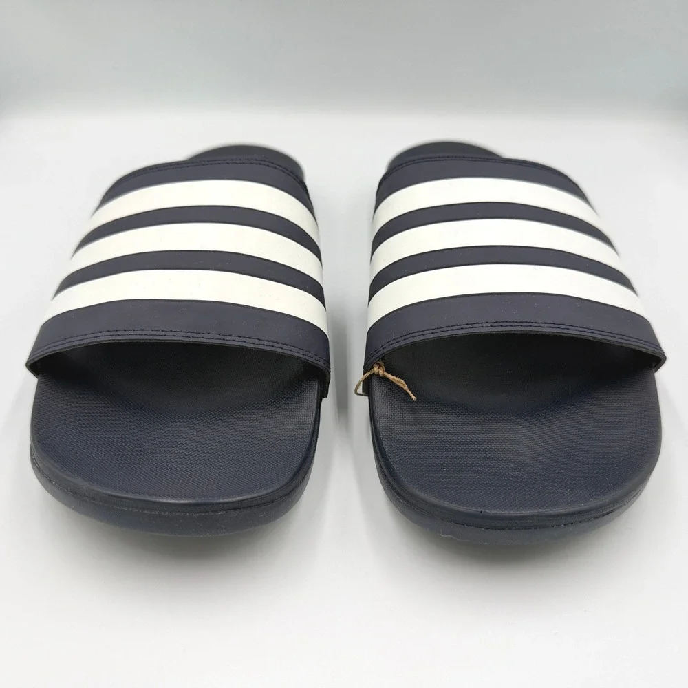 Adidas Adilette Comfort Slides Mens 11 Womens 12 Navy Blue GZ5892 Sandals *NEW*